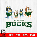 Milwaukee Bucks Bluey Dance Mode Squats Svg Eps Dxf Png File, Digital Download, Instant Download