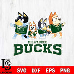 Milwaukee Bucks Bluey Mode Dance Squats Svg Eps Dxf Png File, Digital Download, Instant Download