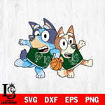 Milwaukee Bucks Bluey sport 7 Svg Eps Dxf Png File, Digital Download, Instant Download