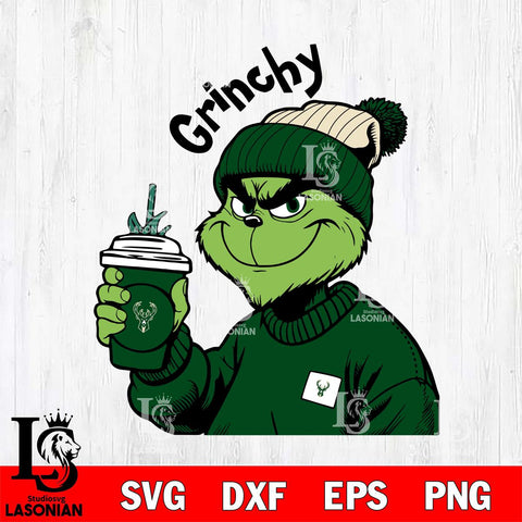 Milwaukee Bucks Boujee Grinch 10 Svg Eps Dxf Png File, Digital Download, Instant Download