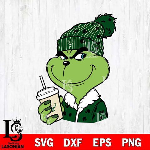 Milwaukee Bucks Boujee Grinch 3 Svg Eps Dxf Png File, Digital Download, Instant Download