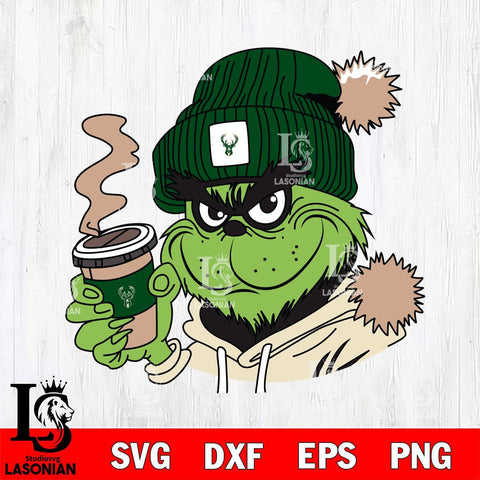 Milwaukee Bucks Boujee Grinch 4 Svg Eps Dxf Png File, Digital Download, Instant Download