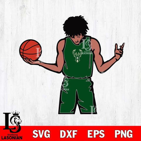 Milwaukee Bucks Boy Basketball Svg Eps Dxf Png File, Digital Download, Instant Download