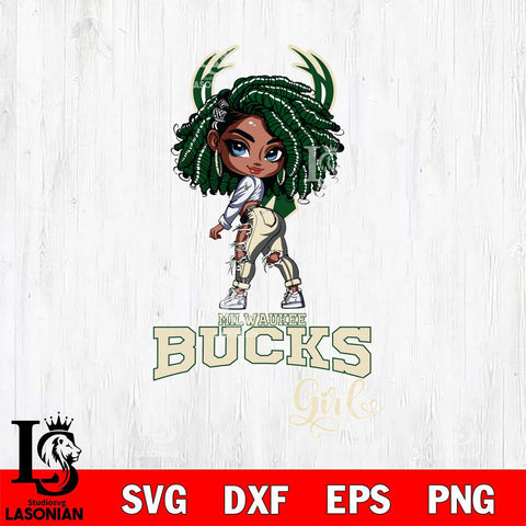 Milwaukee Bucks Fan Girl Svg Eps Dxf Png File, Digital Download, Instant Download