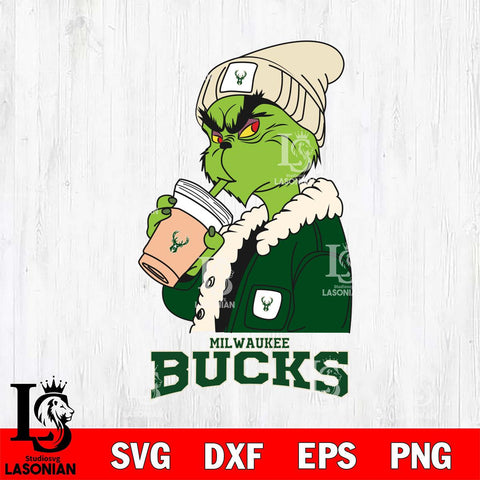 Milwaukee Bucks Grinch Bougie Football Svg Eps Dxf Png File, Digital Download, Instant Download