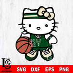 Milwaukee Bucks Hello Kitty basketball Svg Eps Dxf Png File, Digital Download, Instant Download