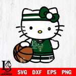 Milwaukee Bucks Hello Kitty basketball 3 Svg Eps Dxf Png File, Digital Download, Instant Download