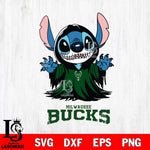 Milwaukee Bucks Stitch Ghost Svg Eps Dxf Png File, NBA svg, Digital Download, Instant Download