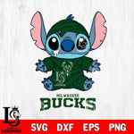 Milwaukee Bucks Stitch Mummy Svg Eps Dxf Png File, NBA svg, Digital Download, Instant Download