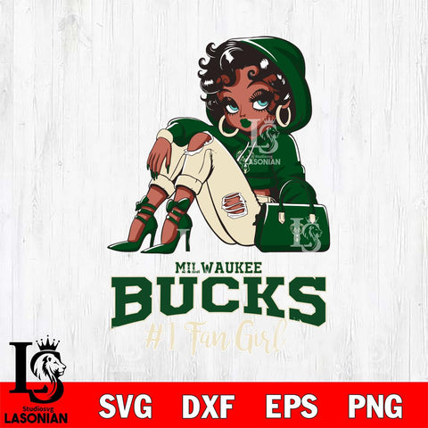 Milwaukee Bucks #1 beauty Black Fan Girl