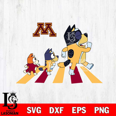 Minnesota Golden Gophers Bluey 6 Svg Eps Dxf Png File, Digital Download, Instant Download