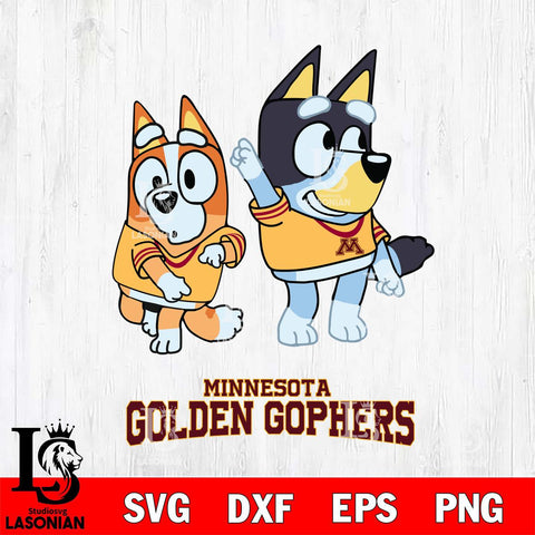 Minnesota Golden Gophers Bluey Chilli Mode Dance Svg Eps Dxf Png File, Digital Download, Instant Download