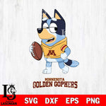 Minnesota Golden Gophers Bluey Football Sport Svg Eps Dxf Png File, Digital Download ,Instant Download, Cricut File