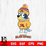 Minnesota Golden Gophers Bluey Hoodie rugby Svg Eps Dxf Png File, Digital Download ,Instant Download, Cricut File