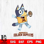 Minnesota Golden Gophers Bluey Sport Football Svg Eps Dxf Png File,NCAA Svg Files,Bluey svg ,Digital Download ,Instant Download, Cricut File