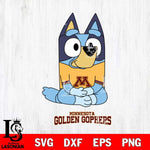 Minnesota Golden Gophers Bluey Styles Football Svg Eps Dxf Png File,NCAA Svg Files,Bluey svg ,Digital Download ,Instant Download, Cricut File