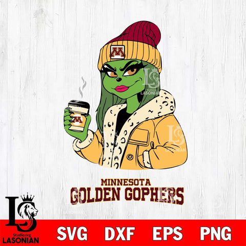 Minnesota Golden Gophers Girls Grinch Bougie Svg Eps Dxf Png File, Digital Download, Instant Download