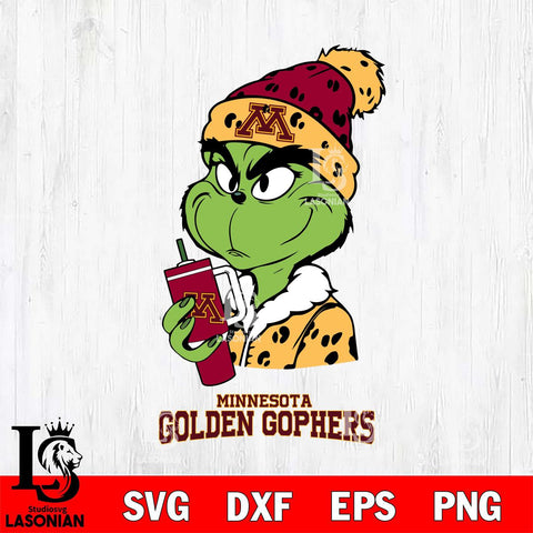 Minnesota Golden Gophers Grinch Bougie Leopard Svg Eps Dxf Png File, Digital Download, Instant Download