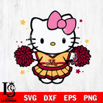 Minnesota Golden Gophers Hello Kitty Cheerleader 10 Svg Eps Dxf Png File, Digital Download, Instant Download