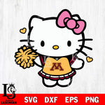 Minnesota Golden Gophers Hello Kitty Cheerleader 6 Svg Eps Dxf Png File, Digital Download, Instant Download