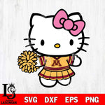 Minnesota Golden Gophers Hello Kitty Cheerleader 8 Svg Eps Dxf Png File, Digital Download, Instant Download