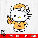 Minnesota Golden Gophers Hello Kitty sport 5 Svg Eps Dxf Png File, NCAA svg, Digital Download, Instant Download