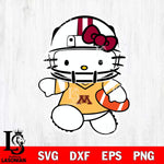 Minnesota Golden Gophers Hello Kitty sport 8 Svg Eps Dxf Png File, NCAA svg, Digital Download, Instant Download