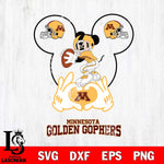 Minnesota Golden Gophers Mickey Heart Rugby Svg Eps Dxf Png File, Digital Download ,Instant Download, Cricut File