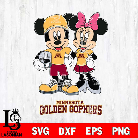 Minnesota Golden Gophers Mickey Minnie Mouse Helmet Svg Eps Dxf Png File, NCAA svg , File Cut , Digital Download , Instant Download, Cut Svg Files