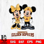 Minnesota Golden Gophers Mickey Minnie Rugby ball Svg Eps Dxf Png File, NCAA svg , File Cut , Digital Download , Instant Download, Cut Svg Files