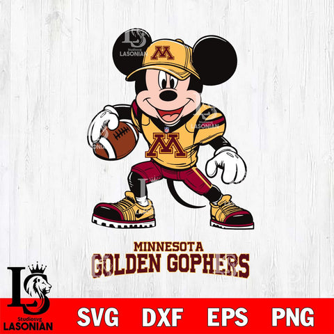 Minnesota Golden Gophers Mikey Mouse Disney, Svg Eps Dxf Png File, Digital Download