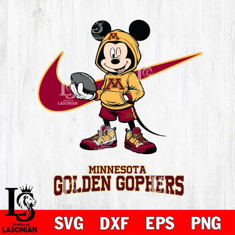 Minnesota Golden Gophers Mikey Mouse Disney NIKE, Svg Eps Dxf Png File, Digital Download