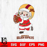 Minnesota Golden Gophers Santa Claus Cute Svg dxf eps png pdf file,NCAA svg,Digital Download,Cricut file