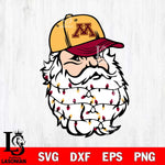 Minnesota Golden Gophers Santa Claus Face Svg dxf eps png pdf file,NCAA svg,Digital Download,Cricut file