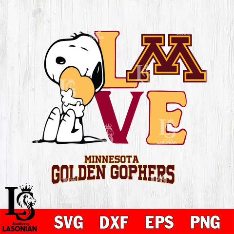 Minnesota Golden Gophers Snoopy Sport 10 Svg Eps Dxf Png File, Digital Download