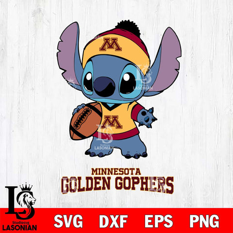 Minnesota Golden Gophers Stitch Disney, Svg Eps Dxf Png File, Digital Download