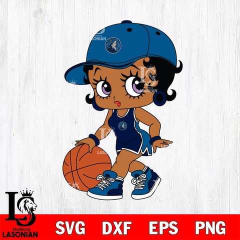 Minnesota Timberwolves Betty Boop NBA 5 Svg Eps Dxf Png File, Digital Download, Instant Download