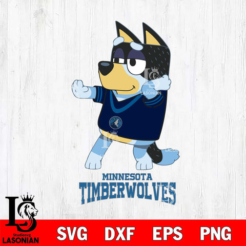 Minnesota Timberwolves Bluey Dad Dance Svg Eps Dxf Png File, Digital Download, Instant Download