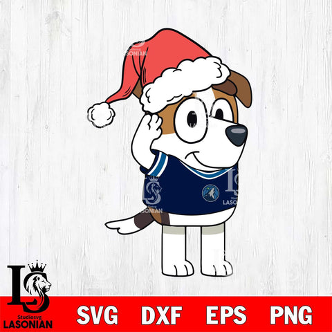 Minnesota Timberwolves Bluey Jack Christmas Svg Eps Dxf Png File, Digital Download, Instant Download