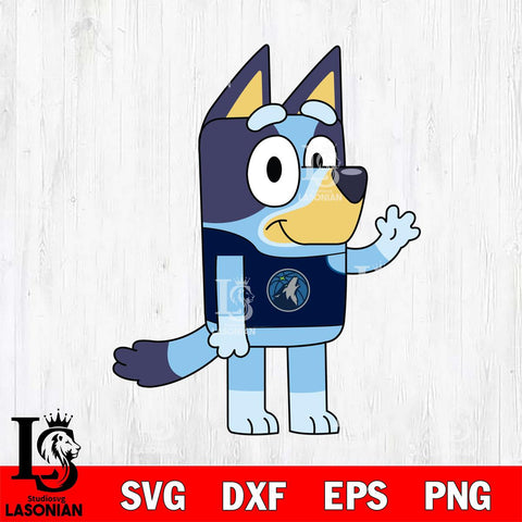 Minnesota Timberwolves Bluey sport 5 Svg Eps Dxf Png File, Digital Download, Instant Download