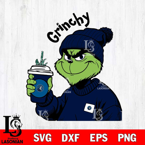 Minnesota Timberwolves Boujee Grinch 10 Svg Eps Dxf Png File, Digital Download, Instant Download