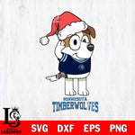 Minnesota Timberwolves Christmas Bluey Jack Sport Svg , Christmas Svg , Bluey svg , Digital Download, dxf eps png pdf file