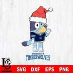 Minnesota Timberwolves Christmas Bluey Say Hi Svg , Christmas Svg , Bluey svg , Digital Download, dxf eps png pdf file