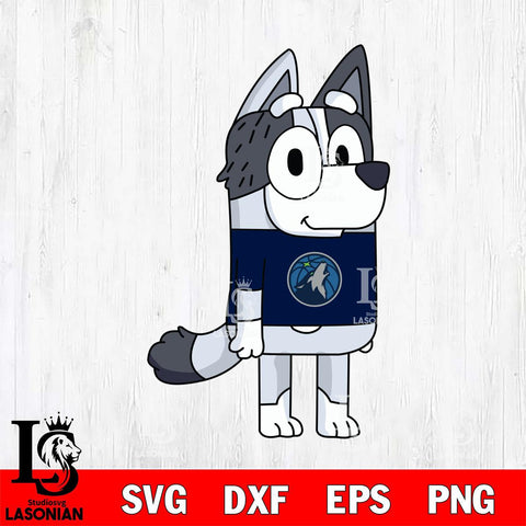 Minnesota Timberwolves Muffin Bluey sport Svg Eps Dxf Png File, Digital Download, Instant Download