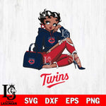 Minnesota Twins Awesome Black Fan Girl Betty Boop