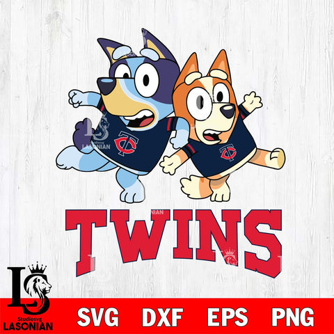 Minnesota Twins Bluey & Bingo 13 Svg Eps Dxf Png File, MLB svg, Digital Download, Instant Download