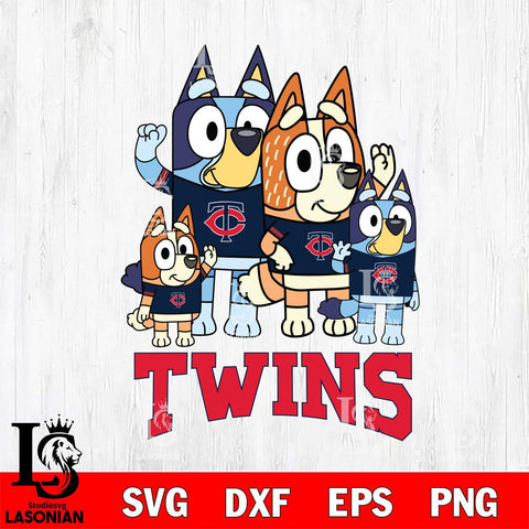 Minnesota Twins Bluey & Bingo 14 Svg Eps Dxf Png File, MLB svg, Digital Download, Instant Download