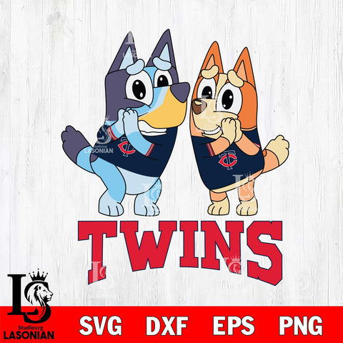 Minnesota Twins Bluey & Bingo 15 Svg Eps Dxf Png File, MLB svg, Digital Download, Instant Download