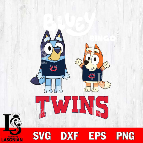 Minnesota Twins Bluey & Bingo 4 Svg Eps Dxf Png File, MLB svg, Digital Download, Instant Download