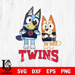 Minnesota Twins Bluey & Bingo 6 Svg Eps Dxf Png File, MLB svg, Digital Download, Instant Download